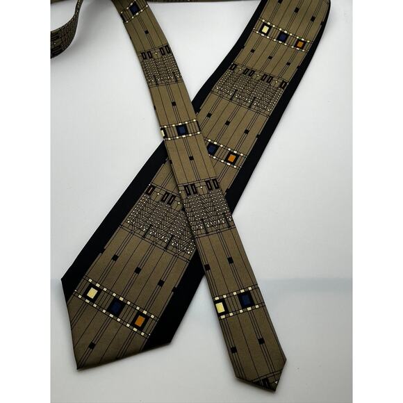 Frank Lloyd Wright Tree of Life Mens Silk Tie Wearable Art - Picture 5 of 7